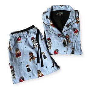 PJ Salvage Dog Print Winter Pajamas Size L